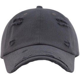 TSSGBL 100% Cotton Soft Distressed Baseabll Cap Vintage Dad Hat Adjustable Plain Low Profile Headwear Ball Caps for Women Men Charcoal Grey