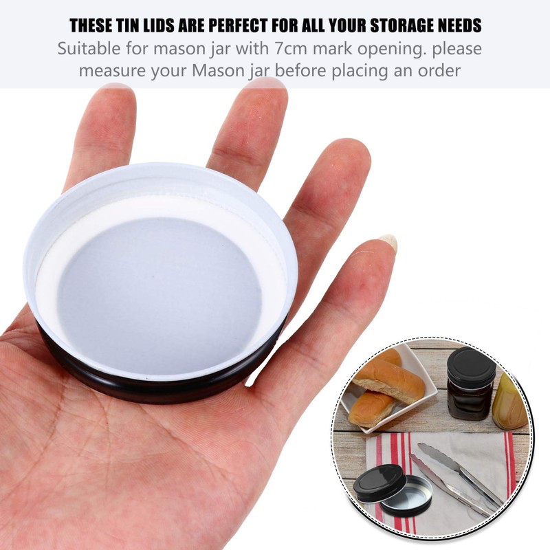 24 Pack Metal Jar Lids for Mason Jar Regular Mouth,
