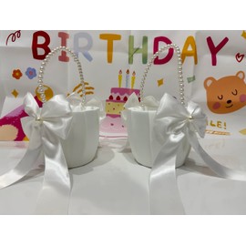 NEW 2PCs Flower Girl Baskets for Wedding Decor and Wedding Gift