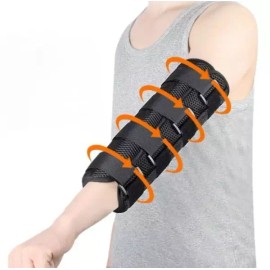 팔꿈치 굽힘방지 보호대 고정 부목 엘보우 스트랩 [1. M(성인 여성용)] Elbow Strap with Fixed Splint to Prevent Elbow Flexion [1. M (Adult Women's Size)]