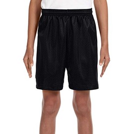 A4 Youth 10" Ultra Tight Knit Reversible Interlock Short, Blk, Medium