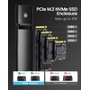 ORICO Aluminum M.2 NVMe SSD Enclosure , Tool-Free 10Gbps USB
