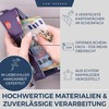 VON HEESEN Credit Card Holder Credit Card Holder, Violet, Mini
