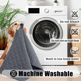 Smiry Smiry Waterproof Dog Bed Cover Blanket, Soft Reversible Pet Blanket, Washable Leakproof Cats Dogs Couch Cover for Sofa, Couch, Furniture (30x70 Inch, Grey/Dark Grey)