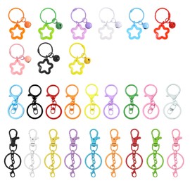 27PCS Colorful Key Rings Set with Lobster Clasps
