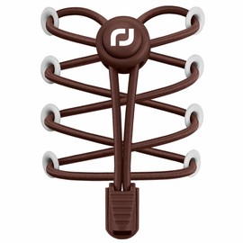 RJ-Sport Elastic Shoe Laces - Quick to Install No Tie Shoelaces for Kids and Adult (Number 022 - Brown)