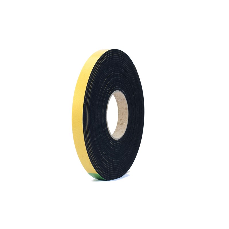 Neoprene Rubber Black Self-Adhesive Sponge Strip 3/4" Wide x 1/8"