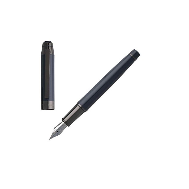 Cerruti NST9472N 1881 Heritage Dark Blue Brass Fountain Pen in