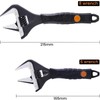 Sharp-tec Adjustable Spanner Set, Wide Jaw Opening Adjustable Wrench, 2PCs