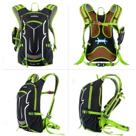 BWBIKE Fahrradrucksack Radfahren Rucksack, 18L Wasserdichte Fahrrad Fahrradrucksack Mit Regenschutz, Sport Reitrucksack für Wandern Laufen Radfahren