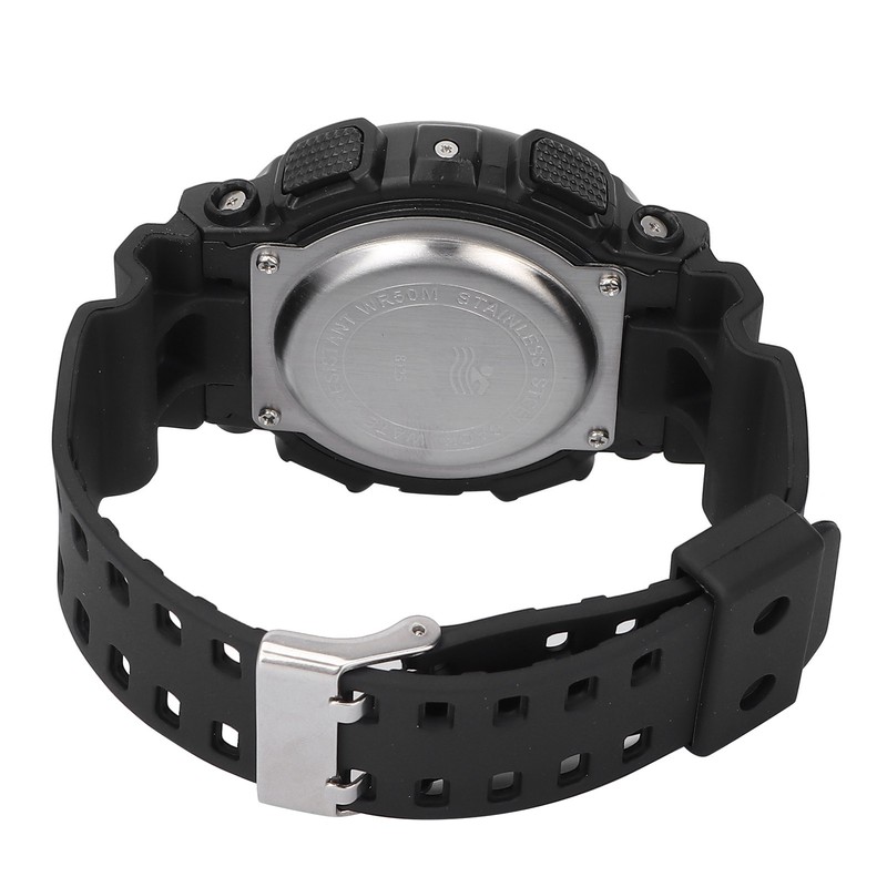 Students Electronic Watch Waterproof EL Light Dual Time Modes Digital