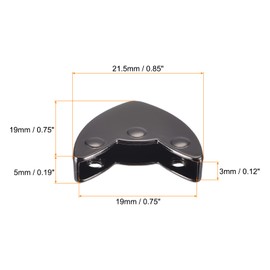 uxcell Metal Zipper Stopper with Screws, 12Pcs 0.75'' Zipper Tail Clip Plug Head for DIY Decoration Leather Craft Hardware, Black