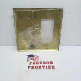 Mulberry 2-Gang Toggle Switch / GFI BLOCK Wall Plate Cover POLISHED BRASS #64432