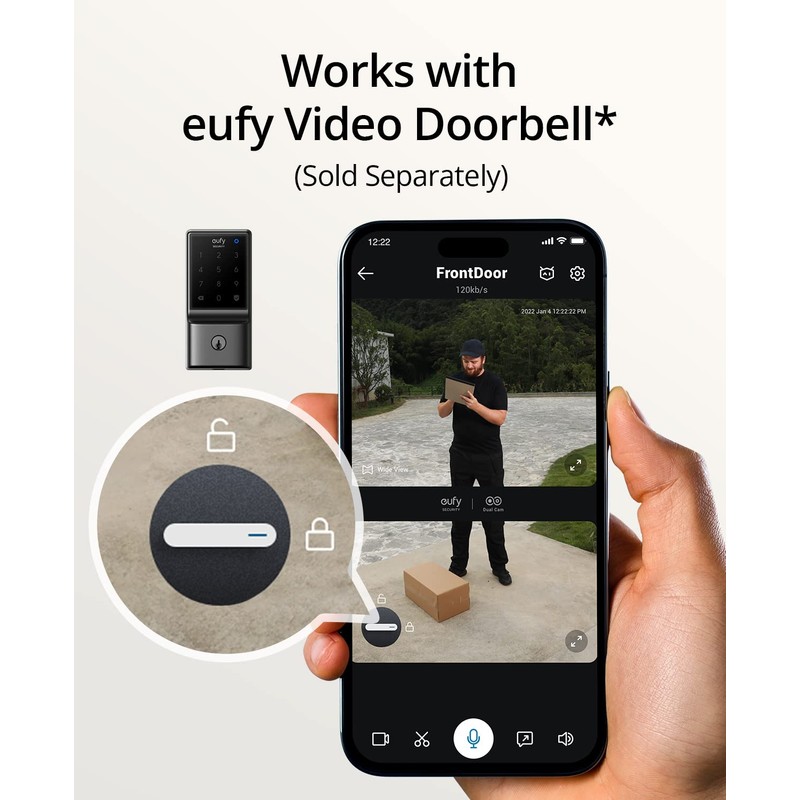 eufy Security Smart Lock C210, Keyless Entry Door Lock, Built-in