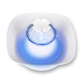 iPettie Clover LED Light Pet Water Fountain 2.3L/78oz, Ultra Quiet Automatic Water Dispenser with USB Pump for Cats and Dogs