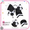 16PCS Soccer Bows for Girls 8'' Large Cheer Hair Bows