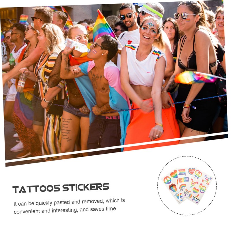 Minkissy 3sets Temporary Boys and Girls Girls Pride Celebrations Decals