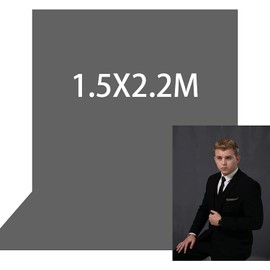 Kate Studio Photo Background Dark Grey 1.5 x 2.2 m / 5 x 7 ft Folding Photo Background for Baby Photo Shoots Simple Wedding Photo Booth ID Photo Portrait Photography Background