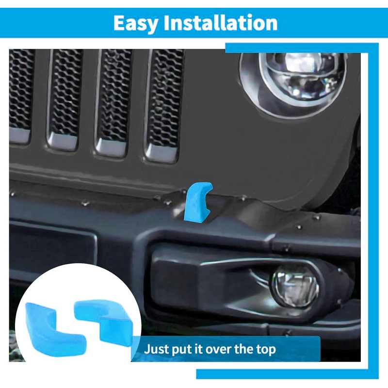 SQQP Bumper Tow Hook Covers 2Pcs Fit for 2007-2018 Jeep