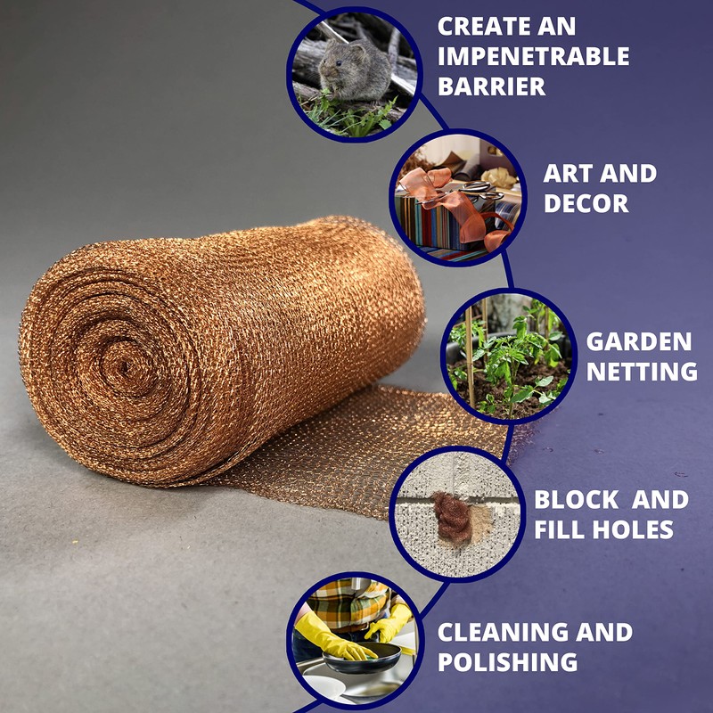 AWF PRO 4" x 20' Copper Mesh for Pest, Mice