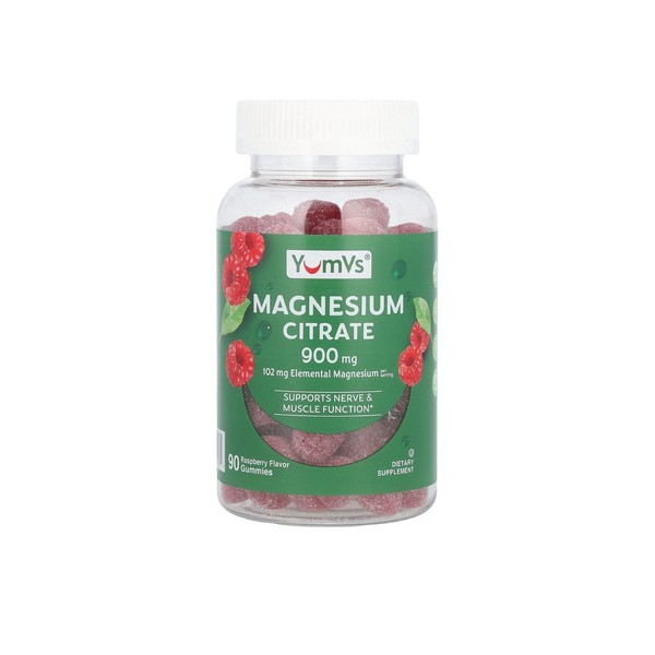 YumVs Magnesium Citrate, Raspberry, 90 Gummies (300 mg per Gummy)
