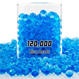 ORIKASO 120,000 Blue Beads for Vases,for Floating Pearls,Floating Candle Making,Floral Arrangement Decor,Wedding Centerpiece,Soilless Planting. Only for Ages 14+ Use