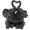 Objectz Elephant Couple Figurine - Two Loving Elephants with Heart