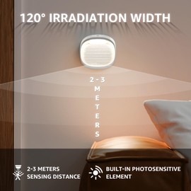 uuffoo Wall Light with Motion Sensor, Smart Sensitivity, Auto On/Off, 3 Brightness Levels, Magnetic Base, 2200mAh use forBattery Bedroom Kitchen staircases (White, one Pack)