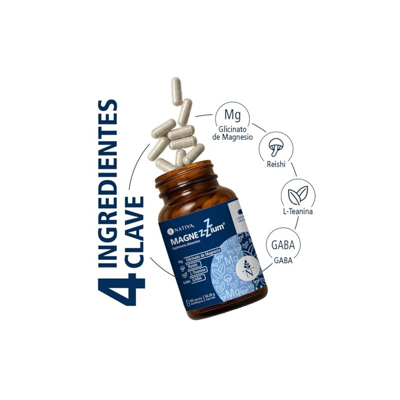 Nativa 5 Magnezzzium glicinato de magnesio con reishi para dormir