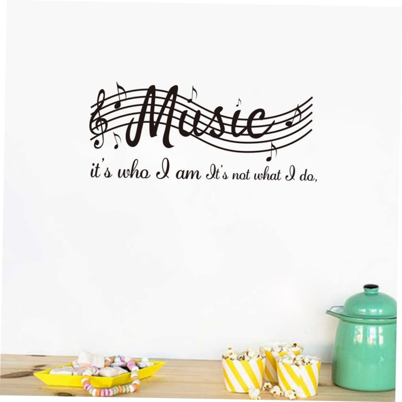 COHEALI Musical Note Wall Sticker Removable Decal for Bedroom Living