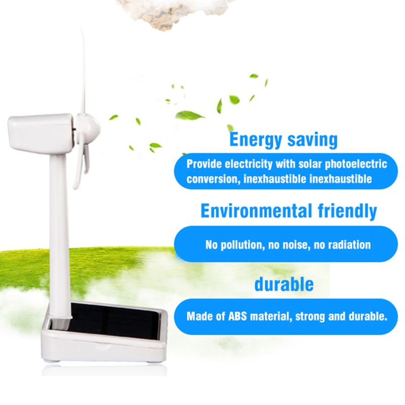 Mini Solar Energy Wind Mill Toy Kids Children Science Teaching