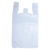 100 Large Plastic Grocery T-Shirt Bags - Plain White 12"