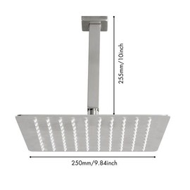 TREATLIFE HOME 10 Inch High Pressure Rain Shower Head for Ultimate Relaxation, Stainless Steel Design with Self-Cleaning Nozzles, Full Body Coverage