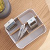 VICDUEKG Desk Organiser, 5 Compartments Bamboo Office Organiser with Pen