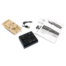 RC Abrams Mini Tank Remote Controlled with IR Battle Function 1:72 RTR Children from 8 Years, Sand Brown