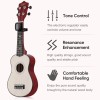 SEGAWE Ukulele for Beginners 21-Inch Wooden Soprano Ukulele Kit Musical