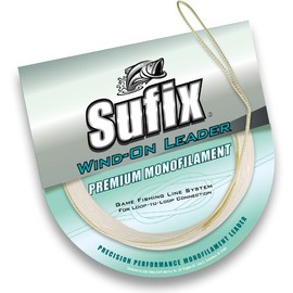 Sufix Wind-On Monofilament Leader Fishing Line-33-Feet Leader (Clear, 100-Pound)