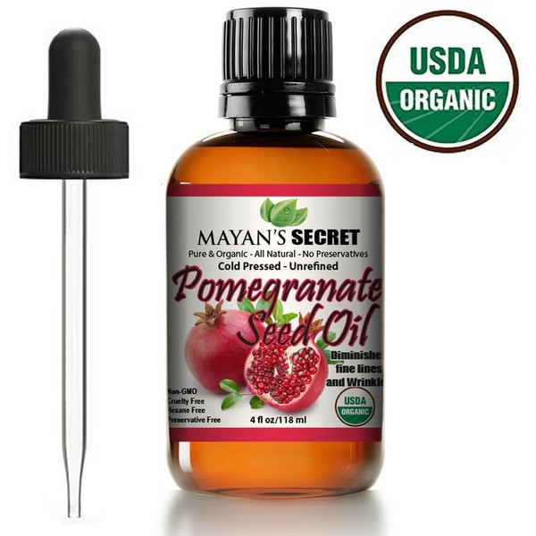 USDA Certified Organic  POMEGRANATE SEED OIL 100% PURE & NATURAL Huge