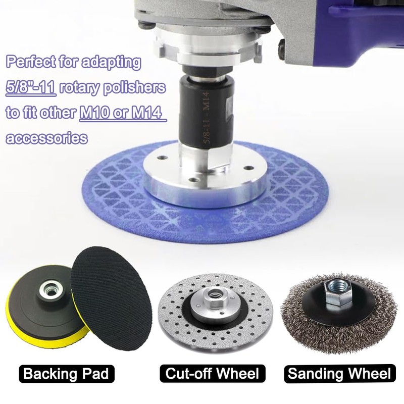 Saipor 2Pcs Angle Grinder Converter Adapters 5/8"-11 Female to M14/M10