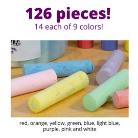 S&S Worldwide - ST00-406 Color Splash! Giant Box of Sidewalk Chalk(Box of 126)