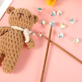 10 PCS Knitting Needle Stoppers, Hexagon Knitting Needle Point Protectors Stoppers Fit Size 2.5-13 (3mm-9mm) Needles Silicone Knittings Needles Caps for Beginners Crochet Hand DIY Supplies