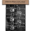 Dress My Cupcake Chocolate Candy Mold, Baseball Bat/Glove/Ball Lollipop