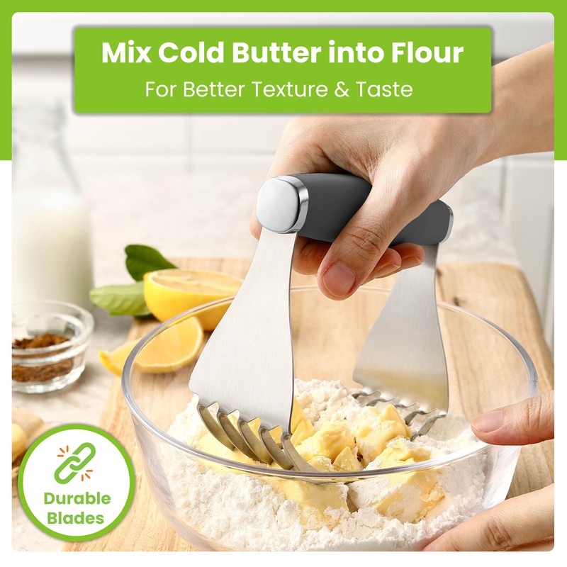 Spring Chef XL Stainless Steel Pastry Cutter Tool for Baking
