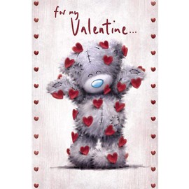 Me To You Bear Falling Hearts Valentine's Day Card