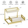 Under Sink Organizer Storage 2-Tier Premium Metal Pull-Out Racks, Height
