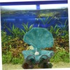 Mobestech 2Pcs Scallop Fish Tank Bubbler Decoration Underwater Ornaments for