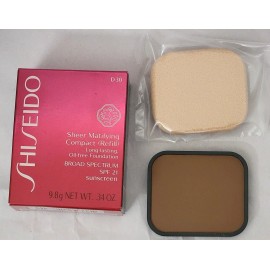 SHISEIDO SHEER Matifying Compact (REFILL) Foundation 0.34 oz PICK YOUR SHADE - D 30 Very Rich Brown