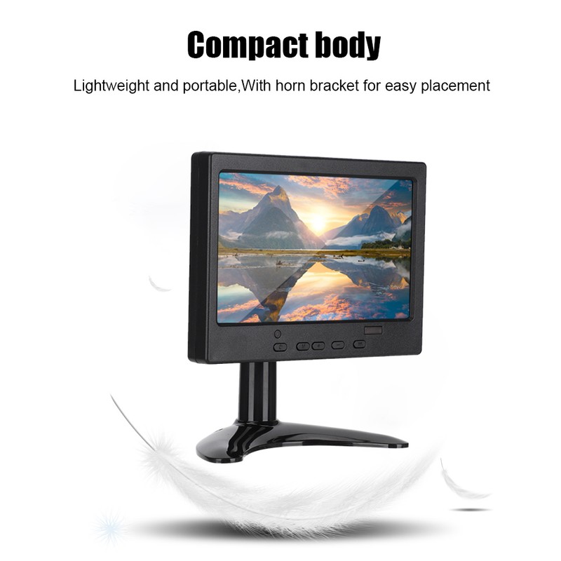 7in 1024x600 Resolution 16:9 Multifunction Display Monitor for HDMI /