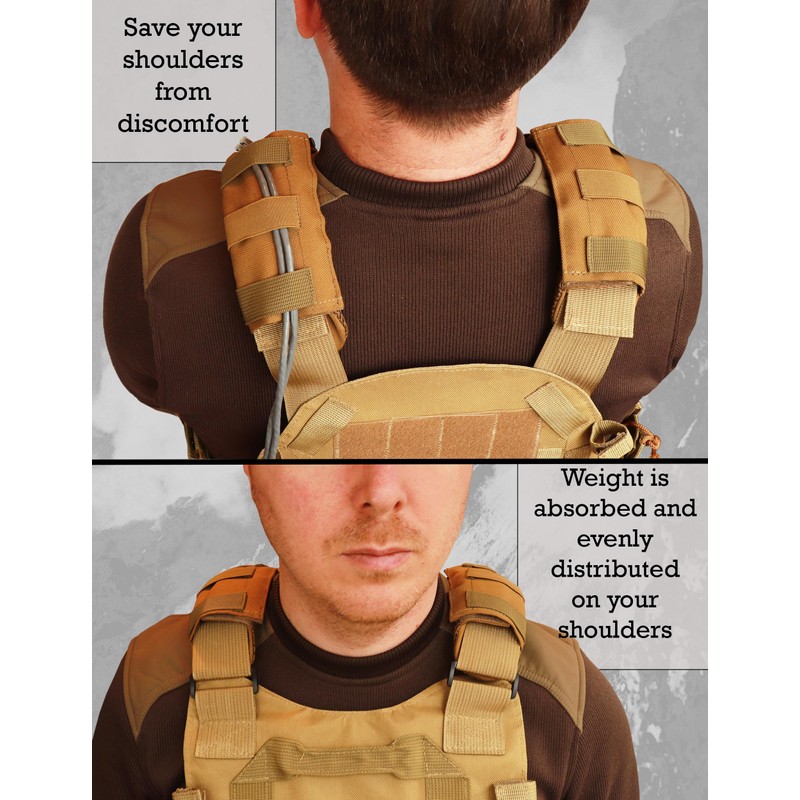 Shoulder Strap Pad for Optimal Weight Distribution, Plate Carrier Shoulder