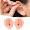 1 Pair Piercing Practice Ear Model Novice Soft Silicone Flexible
